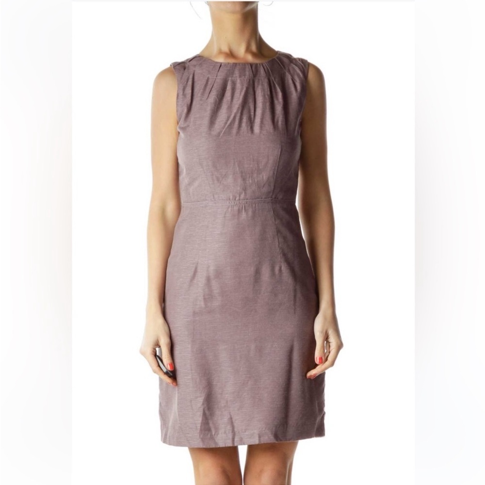Loft Purple Sleeveless Sheath Dress